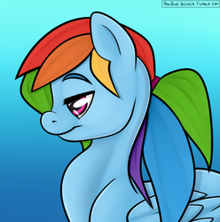 Size: 805x810 | Tagged: safe, artist:bluebender, rainbow dash, g4, bust, cute, female, ponytail, wings