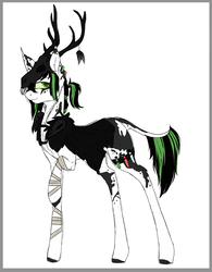 Size: 1641x2101 | Tagged: safe, artist:holoriot, oc, oc only, oc:riku, pony, unicorn, male, raised hoof, simple background, skull, solo, stallion, white background