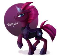 Size: 900x857 | Tagged: safe, artist:foxsane, tempest shadow, g4, my little pony: the movie, broken horn, female, horn, horseshoes, simple background, solo, transparent background