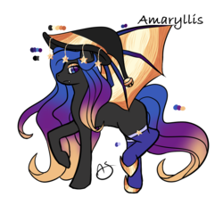Size: 850x750 | Tagged: safe, artist:shadowsbyday, oc, oc only, bat pony, bat pony oc, hat, horseshoes, reference sheet, simple background, solo, transparent background, witch hat