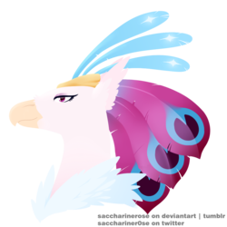 Size: 1000x1000 | Tagged: safe, artist:saccharinerose, queen novo, classical hippogriff, hippogriff, g4, my little pony: the movie, bust, female, simple background, solo, transparent background