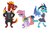 Size: 3354x1950 | Tagged: safe, artist:cheezedoodle96, artist:dashiesparkle, artist:red4567, artist:tomfraggle, artist:yetioner, edit, garble, princess ember, spike, twilight sparkle, dragon, pony, g4, anime, bow, butler, clothes, cosplay, costume, crossdressing, fafnir, female, glasses, kanna kamui, kobayashi, maid, miss kobayashi's dragon maid, nightmare night, simple background, suit, tohru, unamused, vector, white background