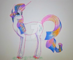 Size: 1024x852 | Tagged: safe, artist:shotsyshotsy, rarity, g4, female, solo, traditional art, watermark