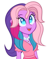 Size: 705x850 | Tagged: dead source, safe, artist:wubcakeva, lily lightly, equestria girls, g3, g4, clothes, cute, equestria girls-ified, female, g3 to equestria girls, generation leap, lily cutely, simple background, smiling, solo, white background