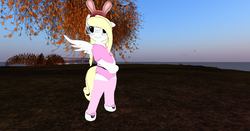 Size: 1600x837 | Tagged: safe, oc, oc only, oc:solari melody, pegasus, pony, semi-anthro, female, glasses, mare, pink, second life, solo