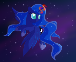 Size: 3822x3138 | Tagged: safe, artist:brok-enwings, princess luna, alicorn, pony, g4, female, glowing horn, high res, horn, mare, solo