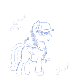 Size: 3000x3000 | Tagged: safe, artist:maximus, oc, oc only, pegasus, pony, high res, monochrome, simple background, sketch, solo, white background