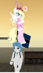 Size: 201x340 | Tagged: safe, oc, oc only, oc:solari melody, semi-anthro, pink, second life, smugface