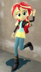 Size: 720x1280 | Tagged: safe, artist:shafty817, sunset shimmer, equestria girls, equestria girls specials, g4, my little pony equestria girls: mirror magic, 3d, clothes, downloadable, female, gmod, jacket, leather jacket, pants, raised hoof, solo