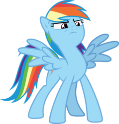 Size: 3000x3134 | Tagged: safe, artist:sollace, rainbow dash, pony, daring done?, g4, .svg available, female, high res, show accurate, simple background, solo, spread wings, transparent background, upset, vector, wings
