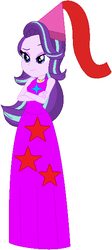 Size: 275x612 | Tagged: safe, artist:ra1nb0wk1tty, artist:selenaede, artist:user15432, starlight glimmer, human, equestria girls, g4, spoiler:eqg specials, base used, clothes, costume, dress, eyestrain warning, halloween, halloween costume, hasbro, hasbro studios, hat, hennin, holiday, jewelry, necklace, princess, princess costume, princess starlight glimmer, solo, stars
