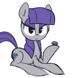 Size: 1280x1280 | Tagged: safe, artist:lilboulder, boulder (g4), maud pie, earth pony, pony, g4, female, simple background, solo, white background, wrong cutie mark