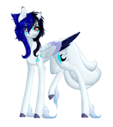 Size: 2006x2260 | Tagged: safe, artist:ohhoneybee, oc, oc only, oc:cyan crystal, pegasus, pony, colored wings, female, high res, mare, multicolored wings, simple background, solo, transparent background, unshorn fetlocks