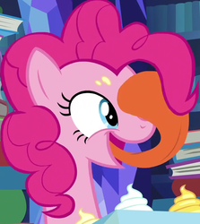 Size: 735x825 | Tagged: safe, screencap, pinkie pie, g4, shadow play, cropped, female, solo, tongue out