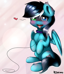 Size: 1414x1637 | Tagged: safe, artist:kourma, oc, oc only, pegasus, pony, blushing, female, solo, ych result