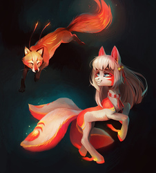 Size: 1300x1438 | Tagged: safe, artist:dearmary, oc, oc only, fox, kitsune, pony