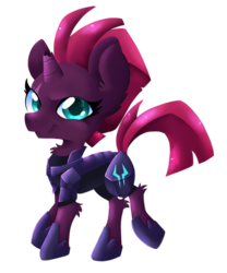 Size: 747x900 | Tagged: safe, artist:blazemizu, tempest shadow, g4, my little pony: the movie, chibi, cute, female, simple background, solo, tempestbetes, transparent background