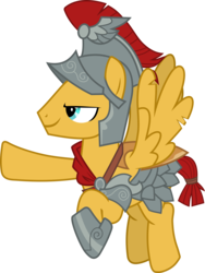Size: 3549x4710 | Tagged: safe, artist:frownfactory, flash magnus, pegasus, pony, g4, shadow play, .svg available, armor, helmet, male, simple background, smiling, solo, stallion, svg, transparent background, vector, wings