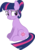 Size: 6021x8654 | Tagged: safe, artist:deyrasd, artist:flipwix, twilight sparkle, oc, oc:twilight song, earth pony, pony, the flutterby effect, g4, absurd resolution, alternate cutie mark, alternate hairstyle, alternate universe, earth pony twilight, female, hair bun, hilarious in hindsight, looking back, mare, race swap, simple background, sitting, smiling, solo, transparent background, vector