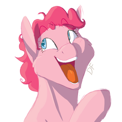 Size: 800x800 | Tagged: safe, artist:dinofur, pinkie pie, g4, cute, diapinkes, faic, female, happy, smiling, solo