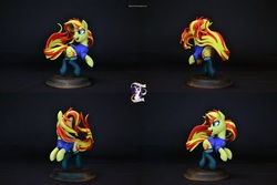 Size: 9216x6144 | Tagged: safe, artist:shuxer59, sunset shimmer, pony, unicorn, g4, absurd resolution, female, irl, mare, photo, rearing, sculpture, solo, traditional art, wondercolts uniform