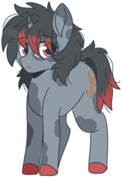 Size: 2048x3000 | Tagged: safe, artist:cinnamontee, oc, oc only, oc:ratchet embers, pony, unicorn, high res, male, simple background, solo, stallion, transparent background