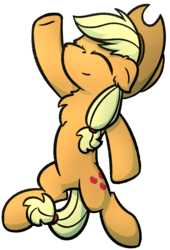 Size: 992x1456 | Tagged: safe, artist:moemneop, applejack, earth pony, pony, g4, eyes closed, female, mare, simple background, solo, transparent background