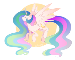 Size: 2500x2000 | Tagged: safe, artist:ghostycalico, princess celestia, alicorn, pony, g4, abstract background, eyes closed, female, high res, mare, simple background, solo, transparent background