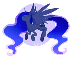 Size: 2500x2000 | Tagged: safe, artist:ghostycalico, princess luna, alicorn, pony, g4, abstract background, eyes closed, female, high res, mare, simple background, solo, transparent background
