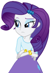 Size: 658x951 | Tagged: safe, artist:thebar, rarity, equestria girls, g4, bracelet, clothes, eyeshadow, female, gem, jewelry, looking back, makeup, simple background, skirt, solo, transparent background