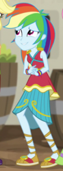 Size: 275x745 | Tagged: safe, screencap, applejack, rainbow dash, equestria girls, equestria girls specials, g4, my little pony equestria girls: movie magic, barrel, clothes, cropped, female, wristband