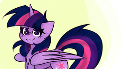 Size: 1004x575 | Tagged: safe, artist:variat-dev, twilight sparkle, alicorn, pony, g4, colored pupils, cute, female, mare, smiling, solo, twiabetes, twilight sparkle (alicorn)