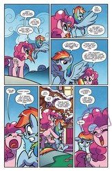 Size: 1325x2037 | Tagged: safe, artist:agnesgarbowska, idw, pinkie pie, rainbow dash, g4, secrets and pies, spoiler:comic, spoiler:comic59, floppy ears, preview, watermark