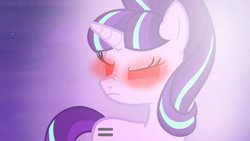 Size: 1024x576 | Tagged: safe, artist:plutonial, starlight glimmer, g4, 2016, anger magic, equal cutie mark, evil, evil starlight, female, glowing eyes, magic, red eyes, solo, this will end in communism, this will end in gulag
