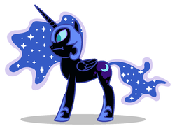 Size: 1250x900 | Tagged: safe, artist:watermelon changeling, derpibooru exclusive, nightmare moon, alicorn, pony, g4, :i, female, low quality, ms paint, simple background, solo, white background