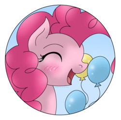 Size: 1024x1013 | Tagged: safe, artist:lavenderrain24, pinkie pie, earth pony, pony, g4, bust, female, happy, portrait, solo