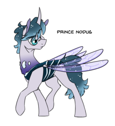 Size: 1600x1749 | Tagged: safe, artist:torusthescribe, oc, oc only, oc:nodus, changedling, changeling, changepony, hybrid, interspecies offspring, male, offspring, parent:princess flurry heart, parent:thorax, parents:flurrax, simple background, solo, transparent background