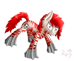 Size: 1200x987 | Tagged: safe, artist:p0nfir3, oc, oc only, oc:rampage, earth pony, pony, fallout equestria, fallout equestria: project horizons, female, mare, signature, simple background, solo, transparent background