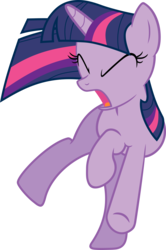 Size: 6519x9817 | Tagged: safe, artist:floppychiptunes, twilight sparkle, pony, unicorn, g4, sonic rainboom (episode), absurd resolution, female, mare, open mouth, simple background, solo, transparent background, unicorn twilight, vector