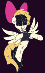 Size: 640x1029 | Tagged: safe, artist:icicle-niceicle-1517, artist:michaela martin, derpibooru exclusive, songbird serenade, pegasus, pony, g4, my little pony: the movie, the art of my little pony: the movie, colored, female, mare, purple background, simple background, solo, underhoof