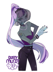 Size: 739x1005 | Tagged: safe, artist:dusty-munji, coloratura, human, equestria girls, g4, choker, countess coloratura, equestria girls-ified, female, microphone, pony coloring, solo, veil