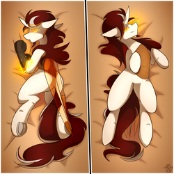 Size: 6000x6000 | Tagged: safe, alternate version, artist:biepbot, oc, oc only, oc:biepbot, pony, waspling, absurd resolution, body pillow, body pillow design, butt, glowing eyes, male, on back, pillow, plot, prone, solo, stallion, transformation, wings