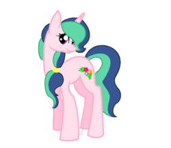 Size: 622x538 | Tagged: safe, artist:ficklepickle9421, oc, oc only, oc:princess hibiscus glow, offspring, parent:good king sombra, parent:king sombra, parent:princess celestia, parents:celestibra, solo