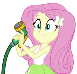 Size: 684x658 | Tagged: safe, artist:thebar, fluttershy, butterfly, equestria girls, equestria girls specials, g4, my little pony equestria girls: dance magic, cute, female, hose, simple background, solo, transparent background