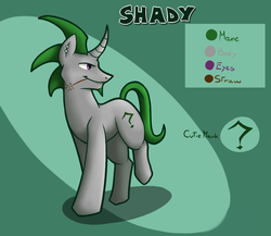 Size: 1152x1000 | Tagged: safe, artist:aeritus, oc, oc only, oc:shady, pony, unicorn, curved horn, horn, solo