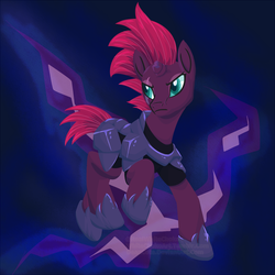 Size: 1000x1000 | Tagged: safe, artist:deancota, tempest shadow, pony, unicorn, g4, my little pony: the movie, broken horn, eye scar, female, horn, mare, scar, solo