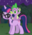 Size: 622x670 | Tagged: safe, artist:themexicanpunisher, sci-twi, spike, spike the regular dog, twilight sparkle, dog, dragon, pony, unicorn, g4, dragon dog spike, dragonified, equestria girls ponified, female, glasses, mare, ponified, species swap, unicorn sci-twi