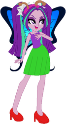 Size: 293x548 | Tagged: safe, artist:selenaede, artist:user15432, aria blaze, butterfly, human, equestria girls, g4, my little pony equestria girls: rainbow rocks, antenna, antennae, base used, butterfly costume, butterfly wings, clothes, costume, dress, halloween, halloween costume, high heels, holiday, humanized, shoes, solo, tank top, winged humanization, wings