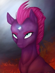 Size: 1200x1600 | Tagged: safe, artist:doubleyeeka, tempest shadow, pony, unicorn, g4, my little pony: the movie, broken horn, female, horn, mare, no armor, solo