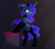 Size: 1561x1415 | Tagged: safe, artist:magnaluna, princess luna, alicorn, pony, g4, bipedal, bipedal leaning, blushing, chest fluff, clothes, collar, crown, eyeshadow, female, heart eyes, jewelry, leaning, looking back, makeup, mare, missing accessory, regalia, socks, solo, striped socks, wingding eyes